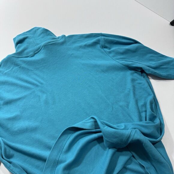 Woman's Christopher & Banks Solid Teal Blue Lightweight Turtleneck Crewneck XL - Picture 5 of 6